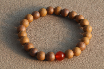 Red Agate And Purple Clay Bracelet