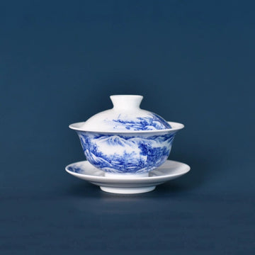 Blue And White Landscape Painting gai wan