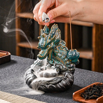 Dragon-shaped incense burner