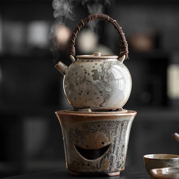 Coarse Earthenware Smiling Face tea stove
