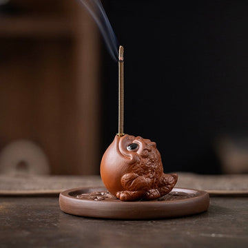 The Proud Golden Toad incense burner