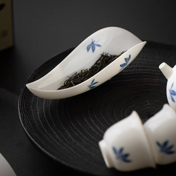 White Porcelain tea scoop