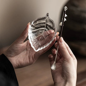 Crystal Leaf tea scoop