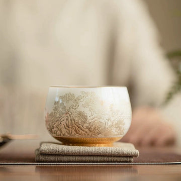 Mountains Of Gold And Silver teacup