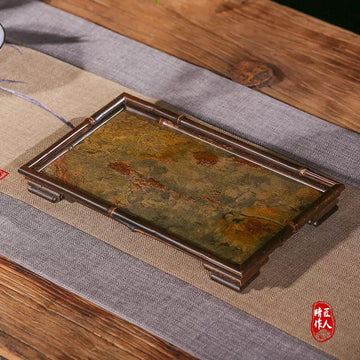 Purple Bamboo Rock tea tray