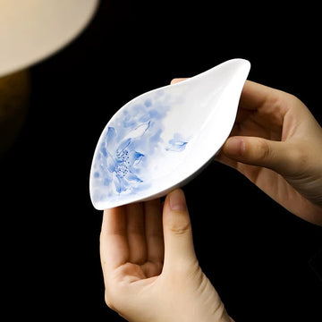 Hand-painted Lotus Charm tea scoop