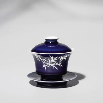 Hand-Painted Blue Glaze gaiwan