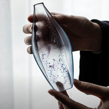Blue-violet Glass tea scoop
