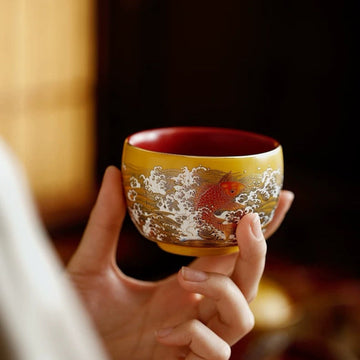 Bright Yellow Royal teacup