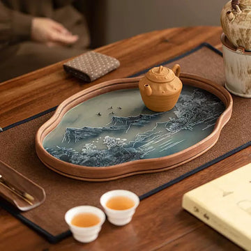 Green Mountains tea tray