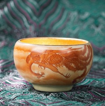 Hand-painted Phoenix teacup
