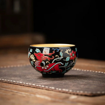 Hand-painted Red Deer teacup