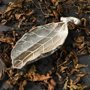 Ceramic Leaves tea scoop