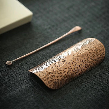 Copper Lotus tea scoop