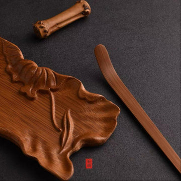 Carved Bamboo tea scoop