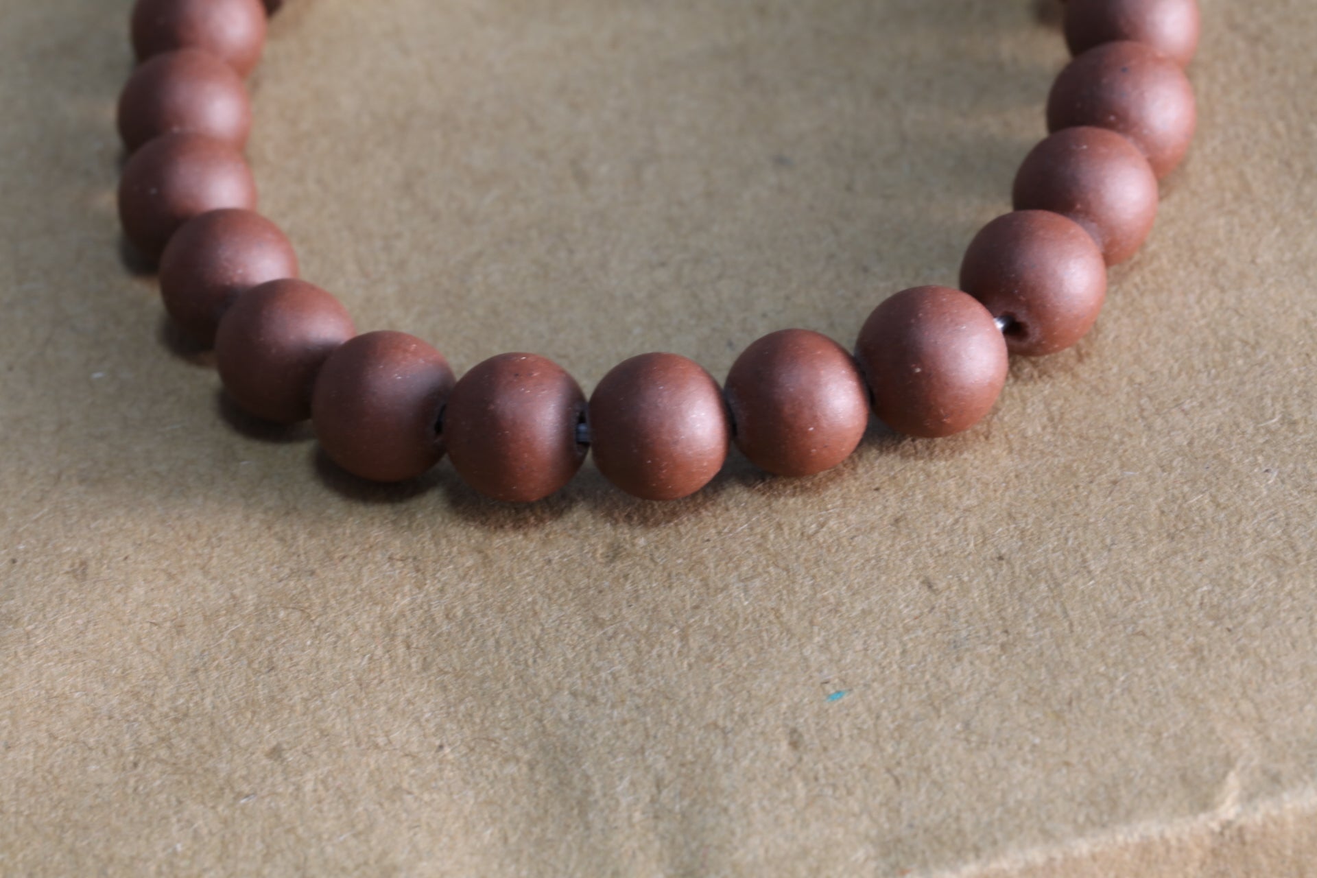 Purple Clay And White Jade Bracelet