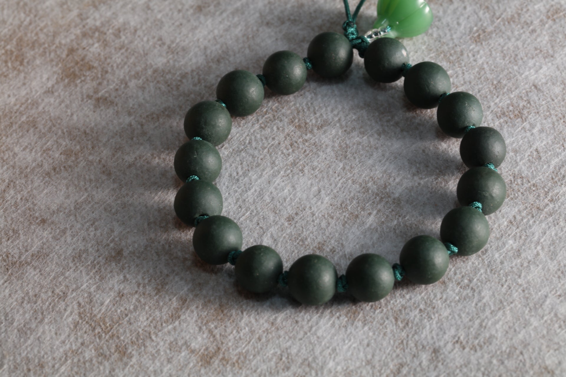 Green Clay Lotus Pod Purple Clay Bracelet
