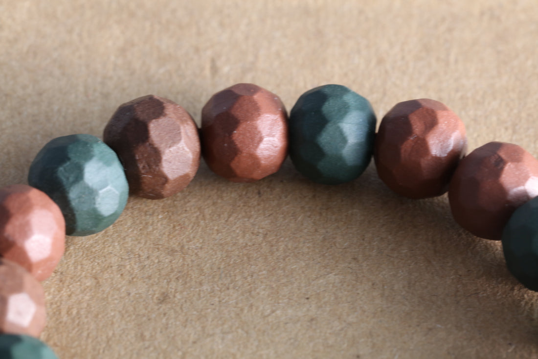 Three-color Purple Clay Bracelet
