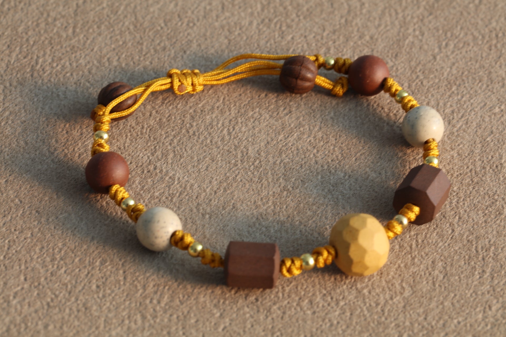 Purple Clay Woven Bracelet