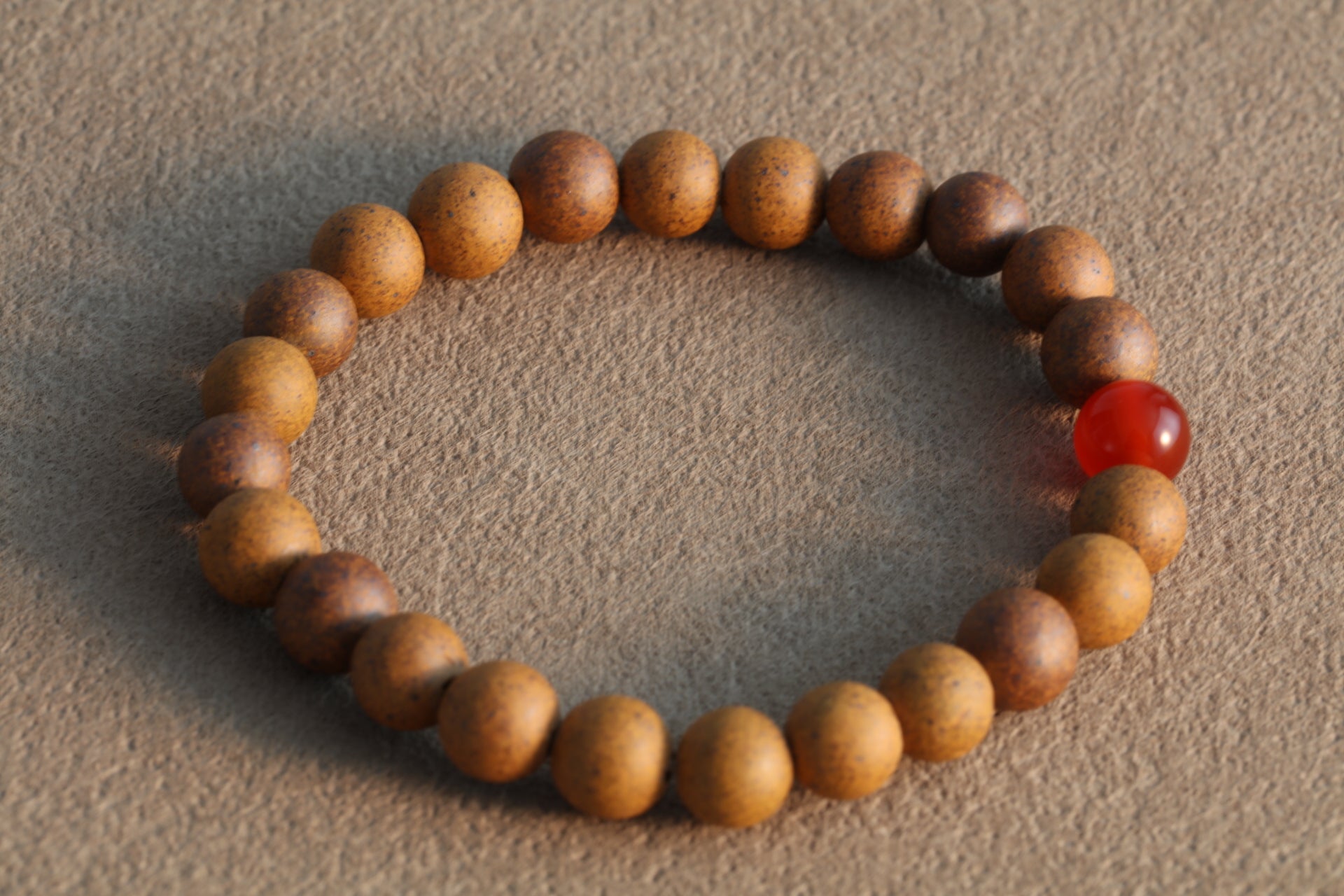 Red Agate And Purple Clay Bracelet