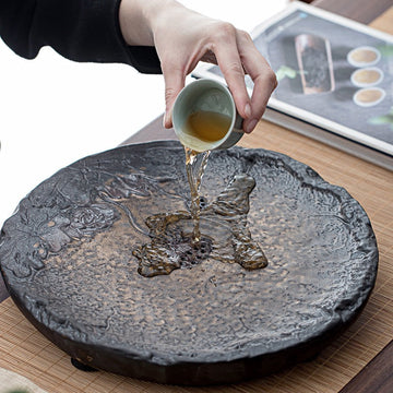 Gilded Lotus tea tray