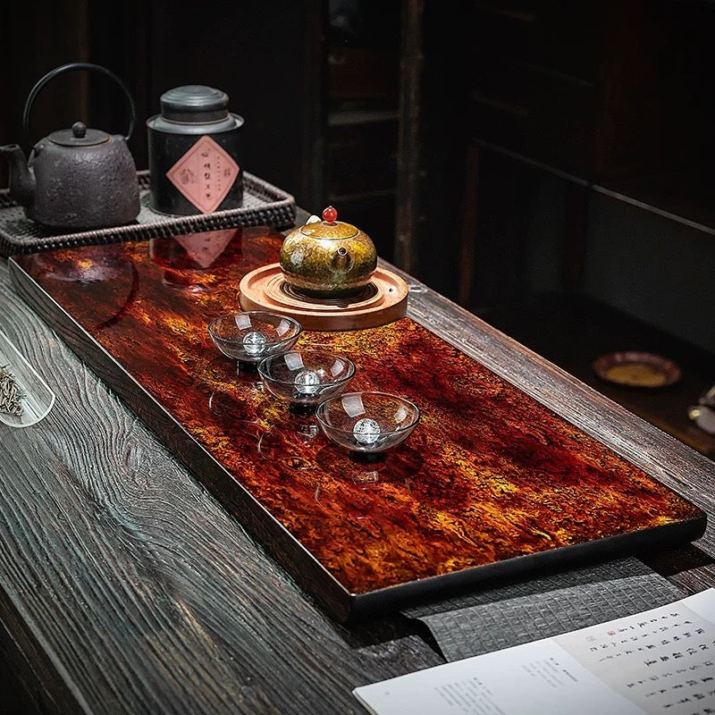 Firework Lacquer tea tray