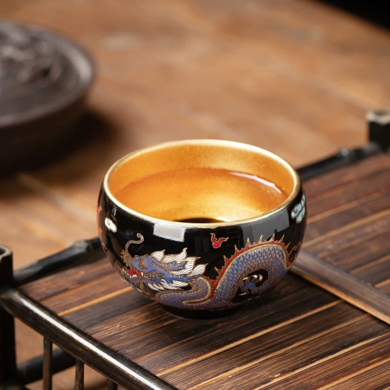 Hand-painted Blue Dragon