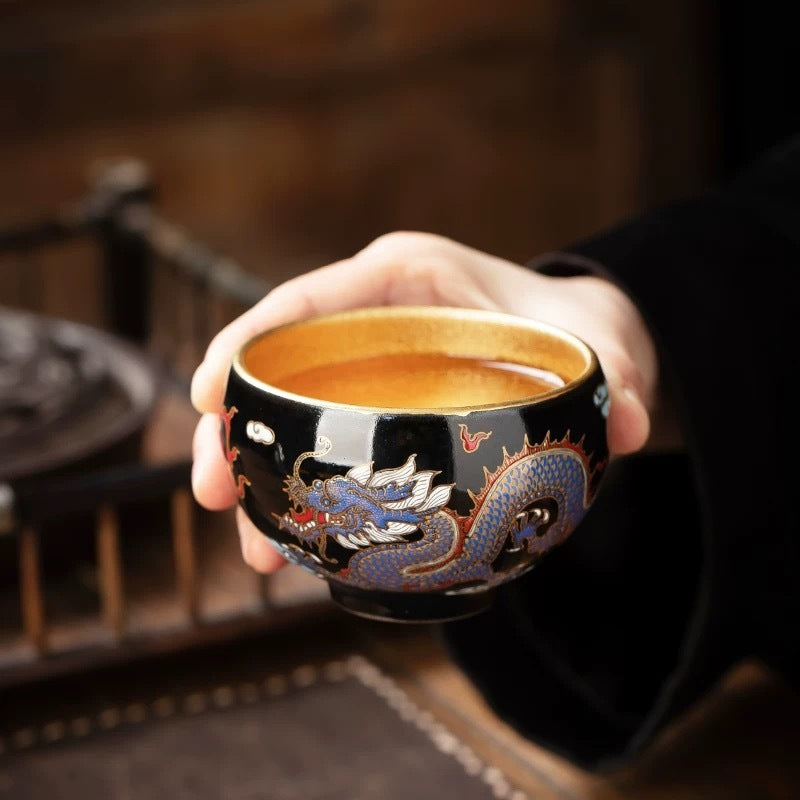 Hand-painted Blue Dragon