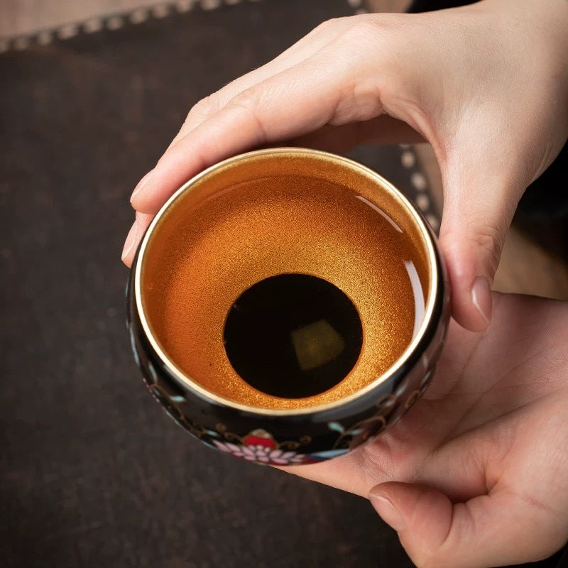 Hand-painted Auspicious Symbols teacup