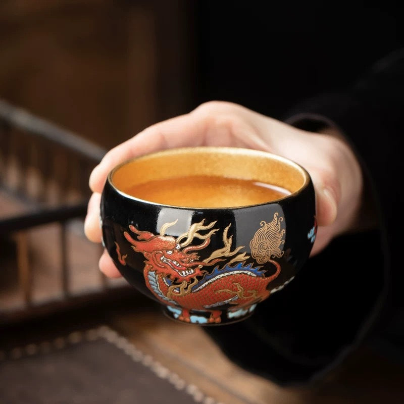 Hand-Painted QiLin teacup