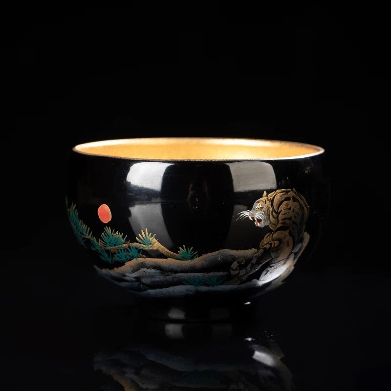 Hand-drawn Tiger Roar teacup