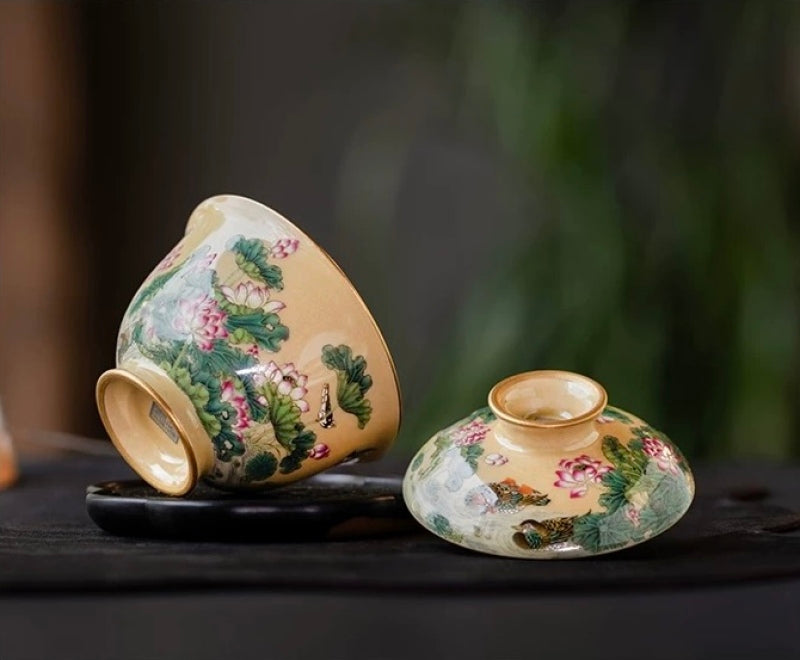 Hand-painted Lotus gai wan