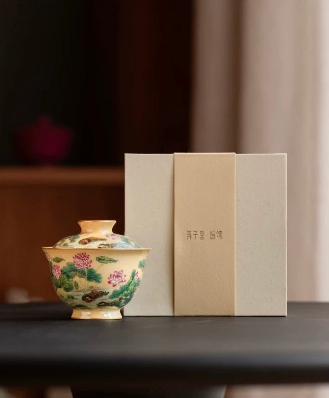 Hand-painted Lotus gai wan
