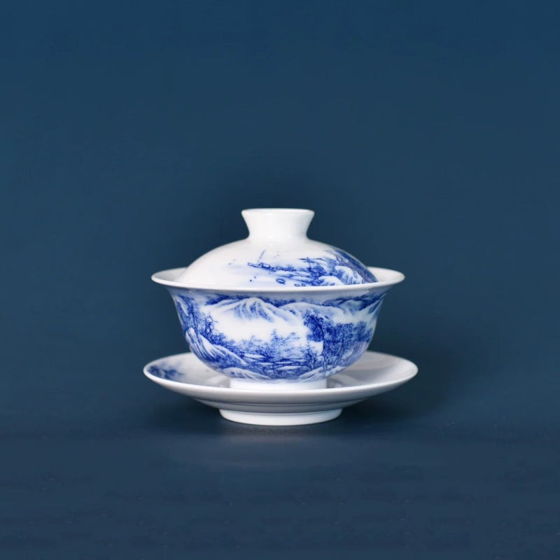Blue And White Landscape Painting gai wan