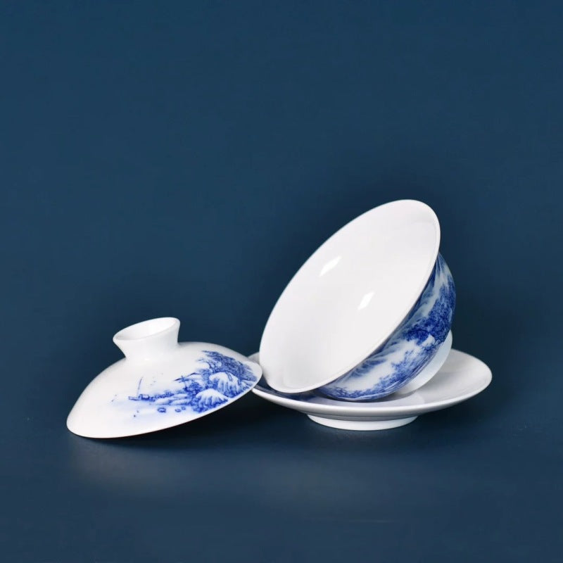 Blue And White Landscape Painting gai wan