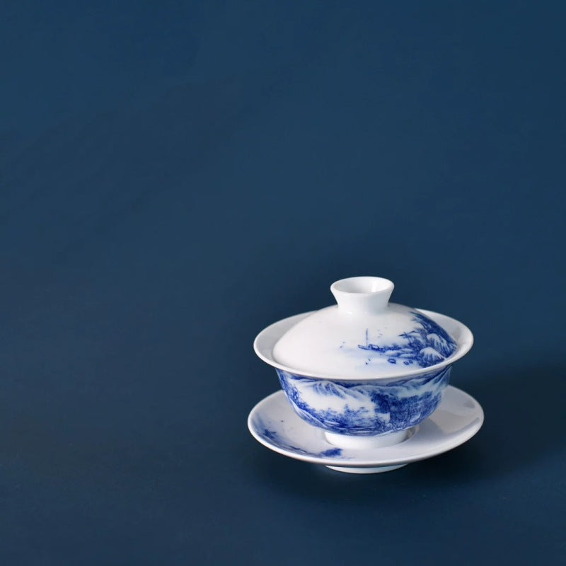 Blue And White Landscape Painting gai wan
