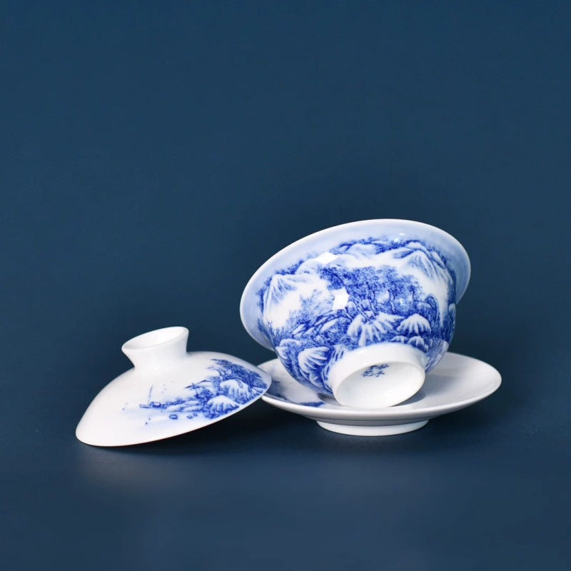 Blue And White Landscape Painting gai wan