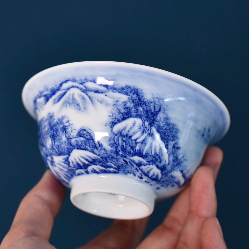 Blue And White Landscape Painting gai wan