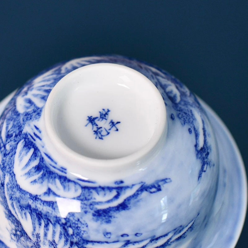Blue And White Landscape Painting gai wan