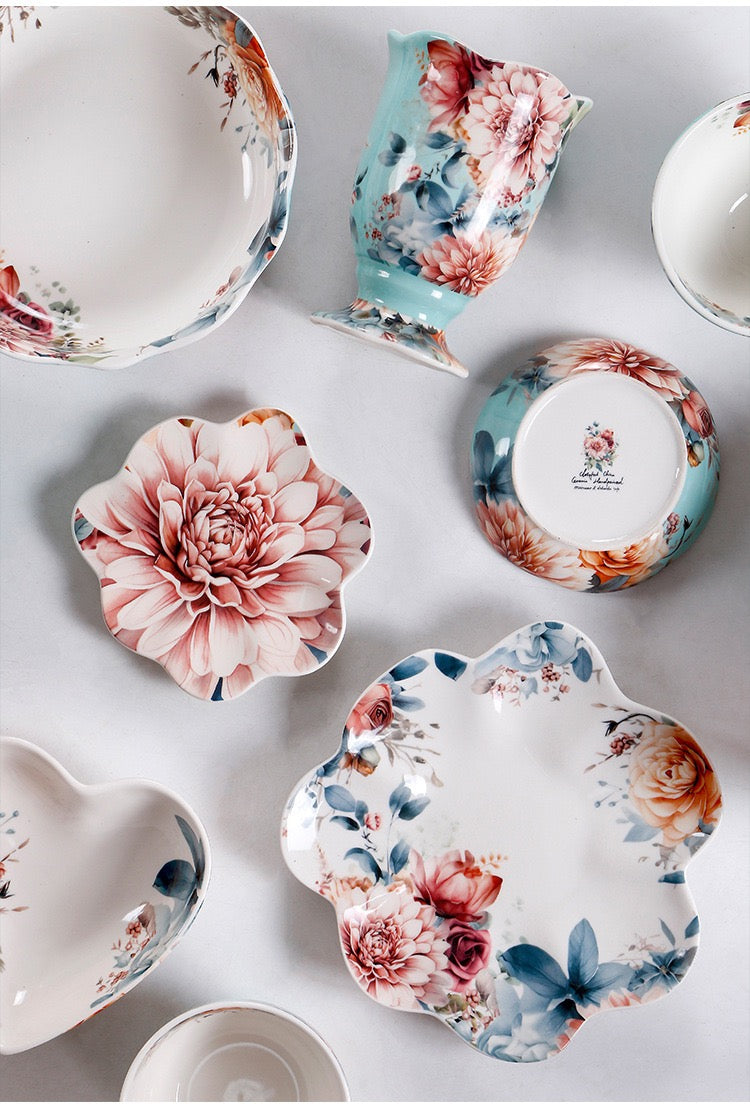 Flower tea sets
