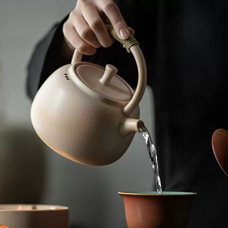 Ceramic Handle Teapot tea stove