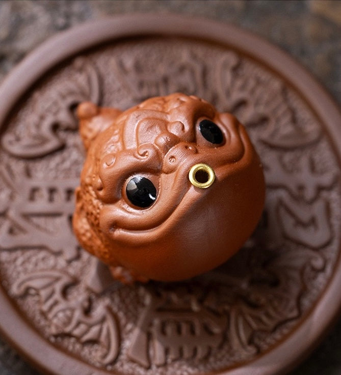 The Proud Golden Toad incense burner