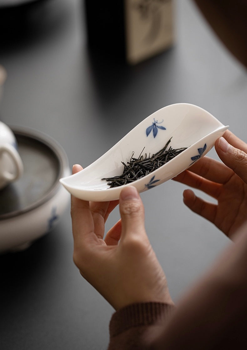 White Porcelain tea scoop