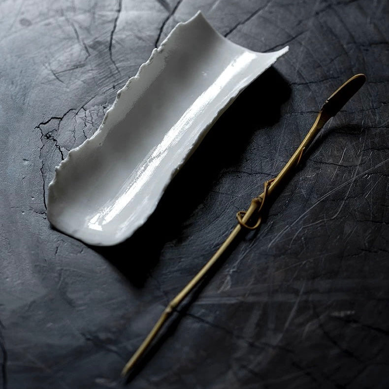 White Porcelain tea scoop