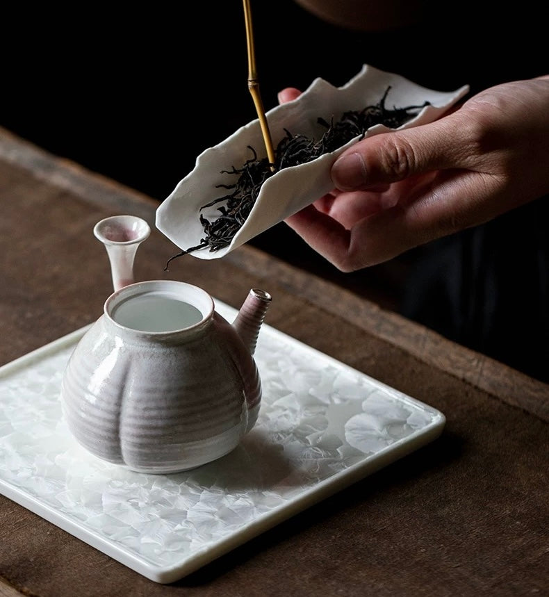 White Porcelain tea scoop