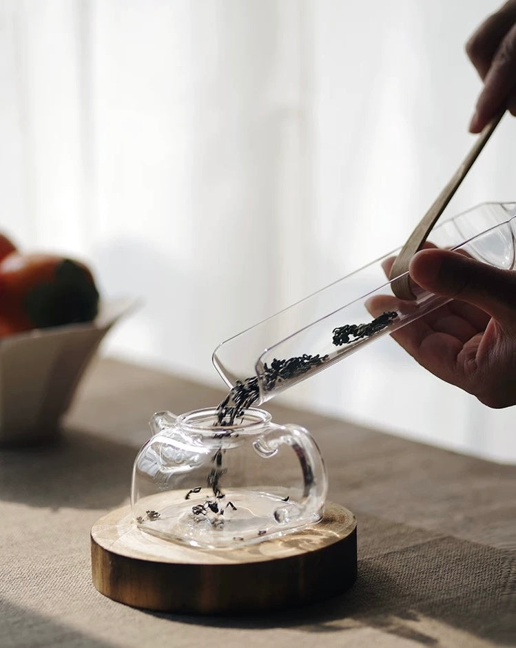 Glass Bamboo Joint tea scoop