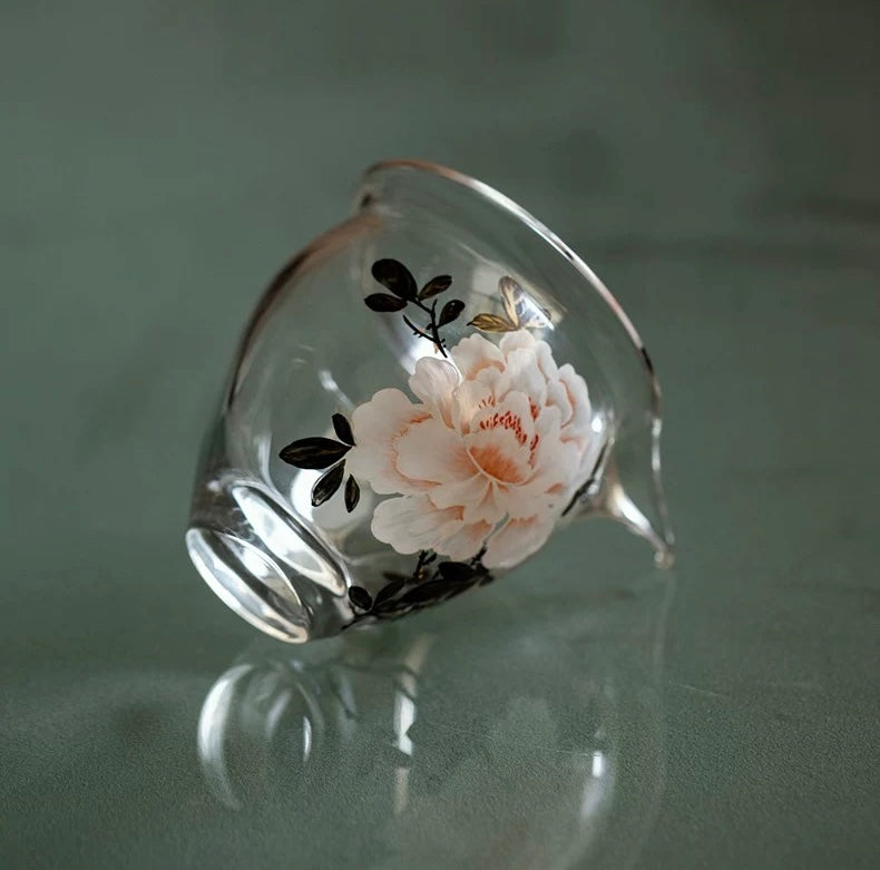 Glass Peony fair cup