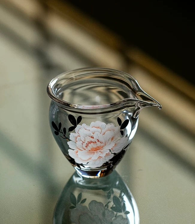 Glass Peony fair cup