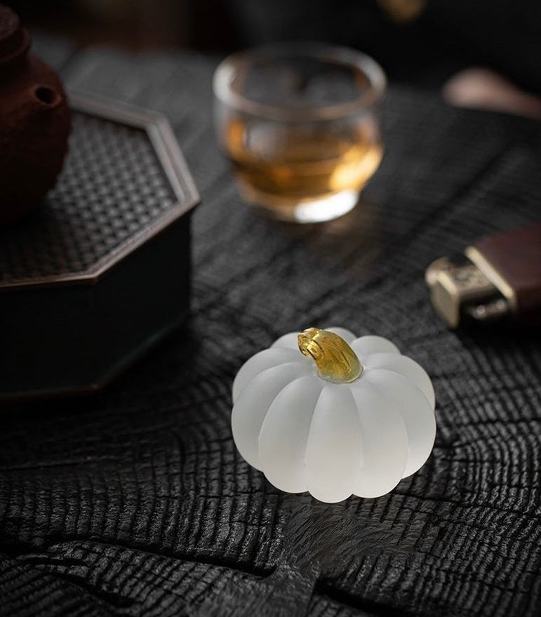 Glass Pumpkin tea pet