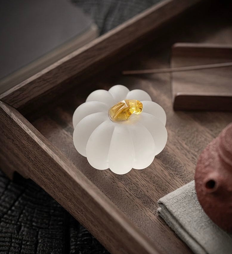 Glass Pumpkin tea pet